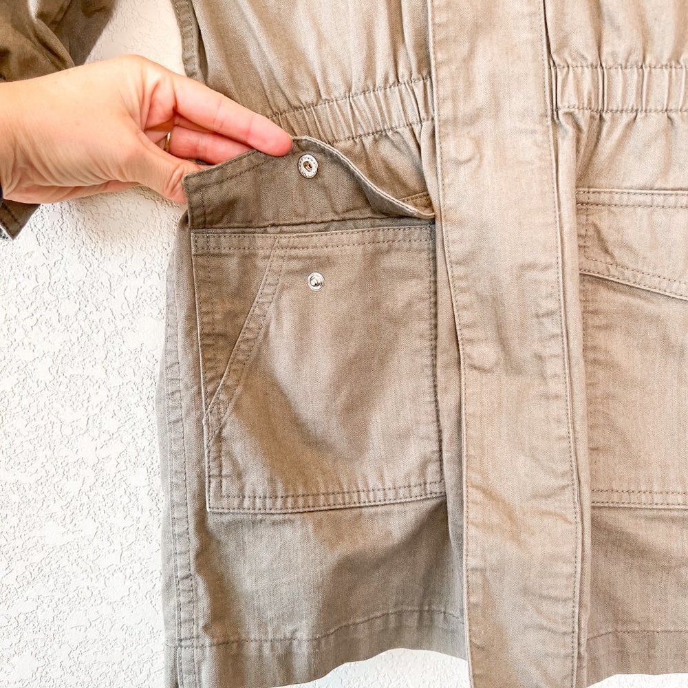 Tea Collection Utility Jacket with Tiger Patch, Size 6 - Picture 3 of 7